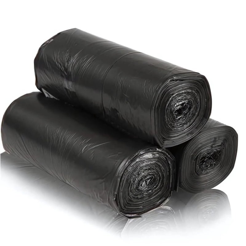 GDS Store HeavyDuty Black Garbage Bags Strong Trash Bags for Home Office Commercial Use Large Capacity Disposable Dustbin Bags Durable Plastic Waste Bags 10 Bags X 1 Rolls 48 X 28 Inches - Image 1