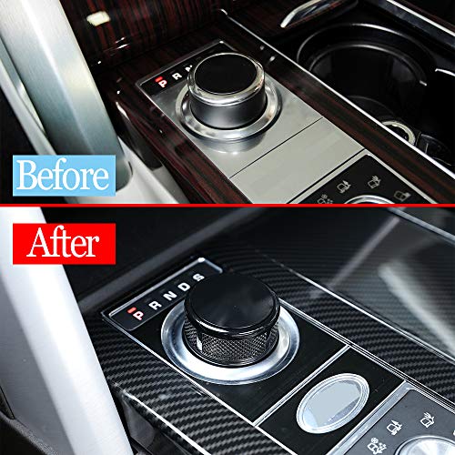 YUECHI Car Styling Interior Console Gear Shift Knob Cover Trim for Land Rover Discovery Sport Range Rover Vogue SE Upgrade to SV Decoration 2013-2016 Auto Accessory (Black) - Image 3