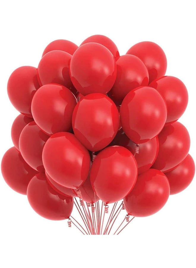 100 Pcs 12 Inch 2.8g RED Balloons  Color - Multicolor Balloons for Party Decoration| Birthday | Wedding | Christmas | Party Supplies | - Image 1