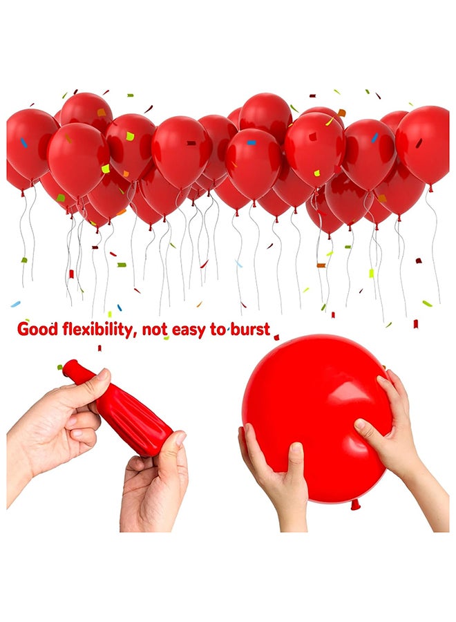 100 Pcs 12 Inch 2.8g RED Balloons  Color - Multicolor Balloons for Party Decoration| Birthday | Wedding | Christmas | Party Supplies | - Image 4
