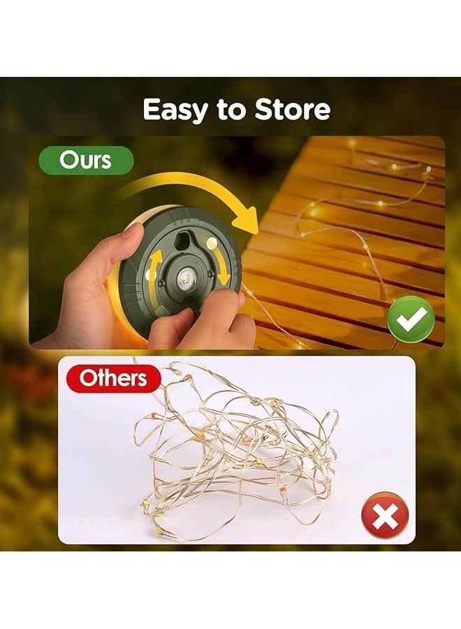 Camping String Lights, 4 In 1 Outdoor Camping Lantern With 8 Lighting Modes, Quick 30s Recovery, Waterproof, Quick Storagetype-C Fast Charging,Hanging Waterproof Portable LED Lamp for Hiking Outdoor - Image 4