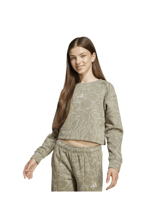 adidas Jg Fi Aop Top Green Not Sports Specific Sweatshirts - Image 2