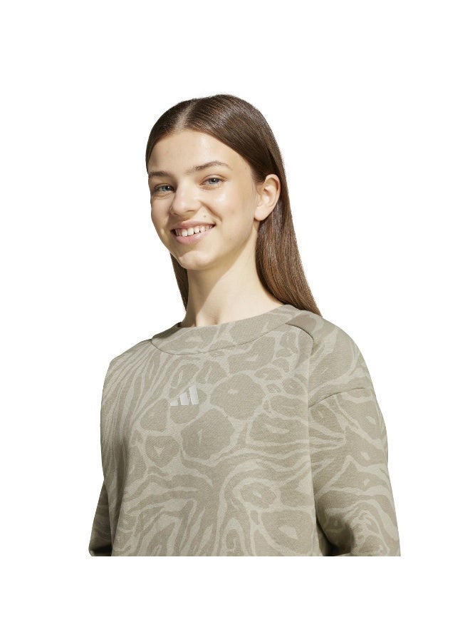 adidas Jg Fi Aop Top Green Not Sports Specific Sweatshirts - Image 5