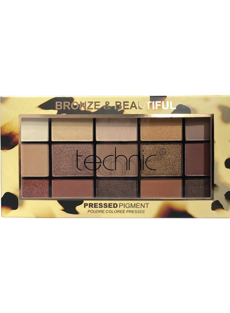 Technic PRESSED PIGMENT EYESHADOW PALETTE BRONZE & BEAUTIFUL - Image 1