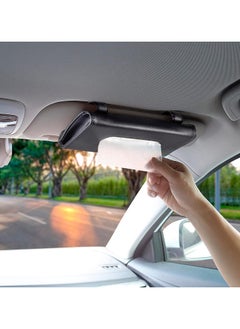 Kimaya Car Visor Tissue Holder - Hanging Paper Towel Dispenser for Car Accessories Interior & Multi-Use Truck Decoration - Premium Design Tissue Box Holder (Black)  - Image 5