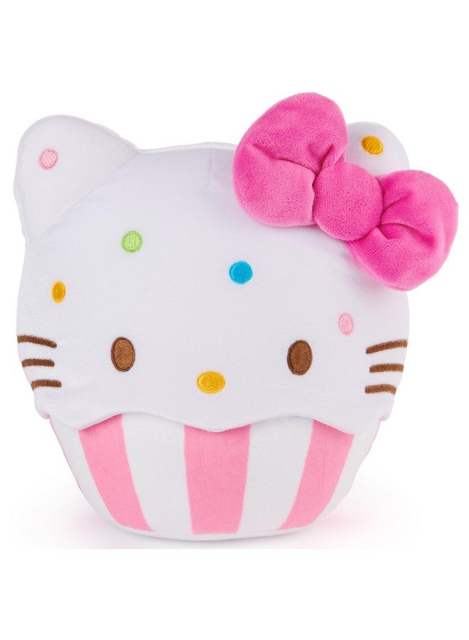 GUND دبدوب كعكة هالو كيتي الرسمي من غوند، لعبة محشوة للأطفال من عمر 1 سنة وما فوق، وردي/أبيض، 8 إنش - Image 1