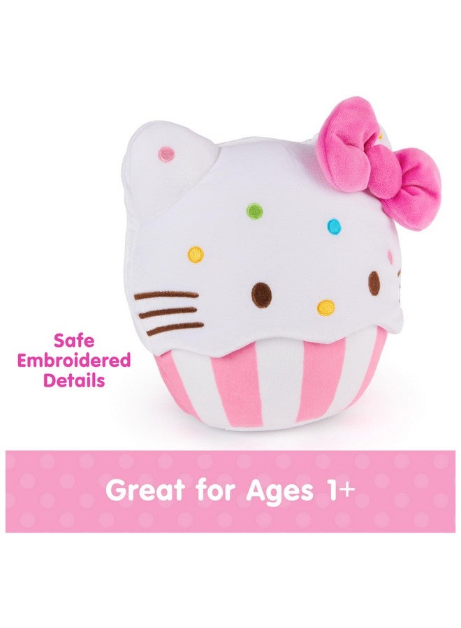 GUND دبدوب كعكة هالو كيتي الرسمي من غوند، لعبة محشوة للأطفال من عمر 1 سنة وما فوق، وردي/أبيض، 8 إنش - Image 4