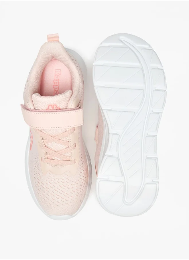 Kappa Girl's Mesh Detail Sneakers with Hook and Loop Closure
