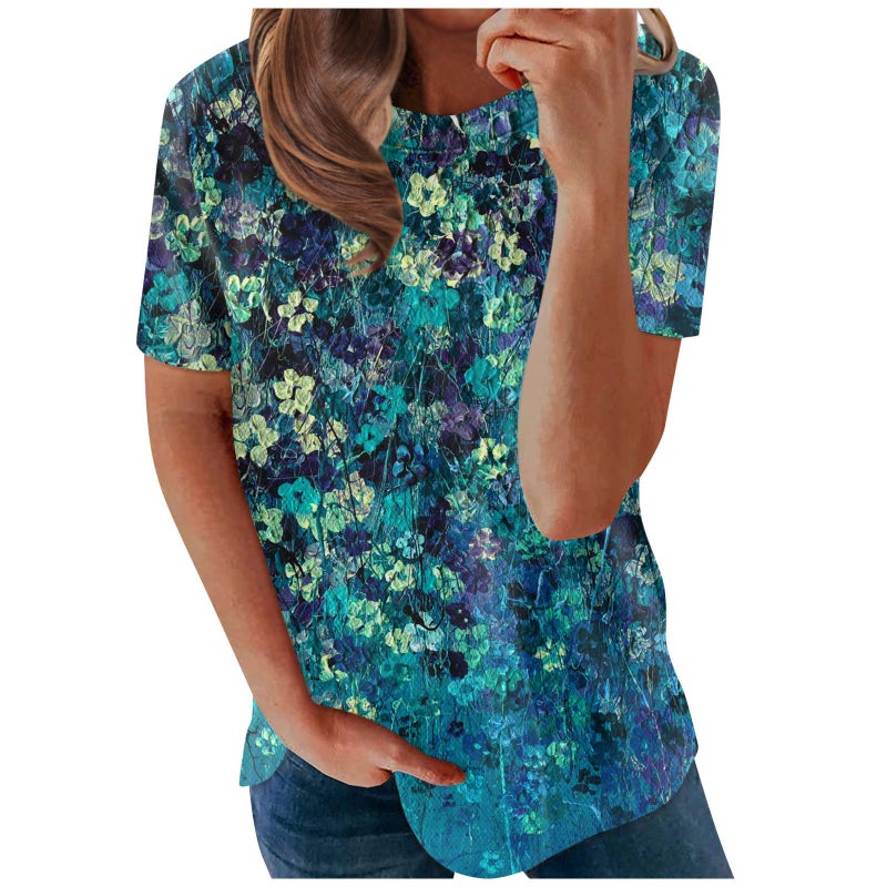 Nns 2023 Spring New Round Neck Women'S T-Shirt Round Neck Short Sleeve Letter 3D Printed Women'S T-Shirt - Image 3