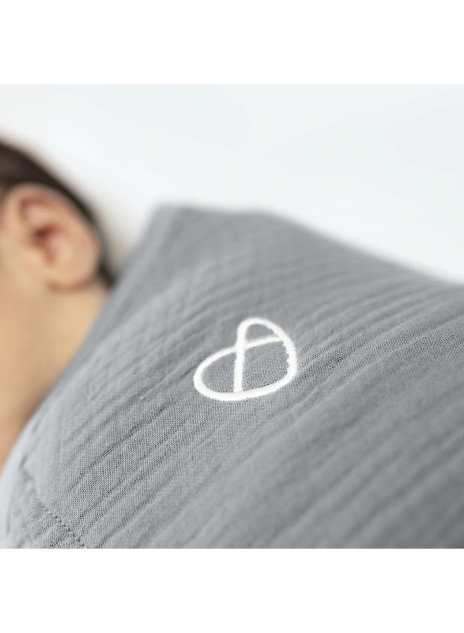 ingenuity Swaddleme By Ingenuity - Muslin Original Swaddle, 1.5 TOG, 1 Pack, 0-3M - Granite - Image 5