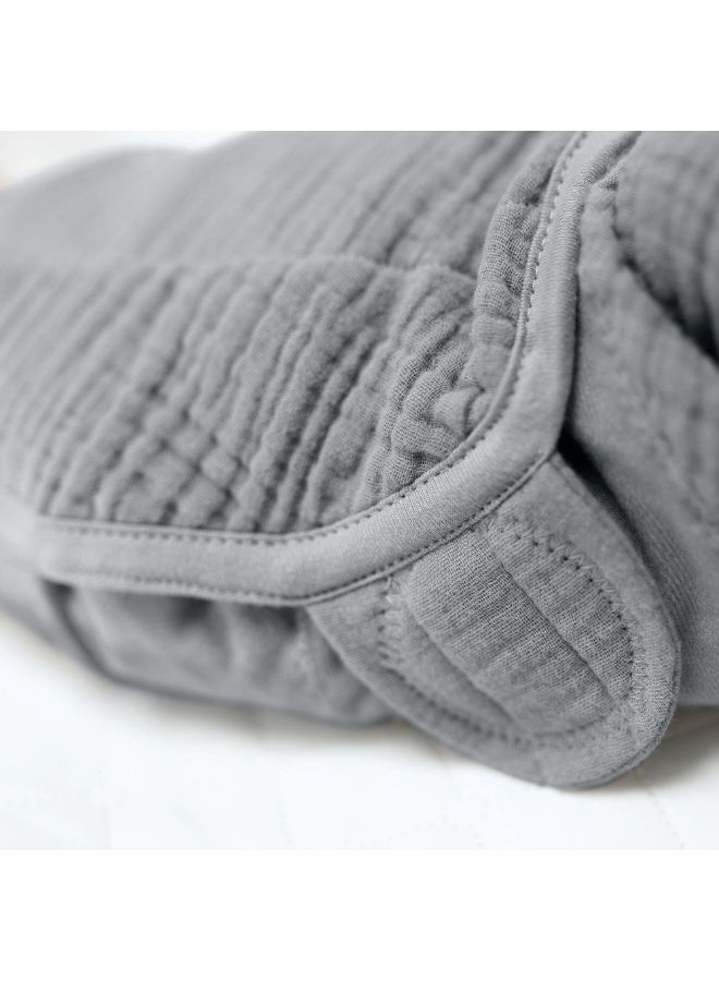 ingenuity Swaddleme By Ingenuity - Muslin Original Swaddle, 1.5 TOG, 1 Pack, 0-3M - Granite - Image 4