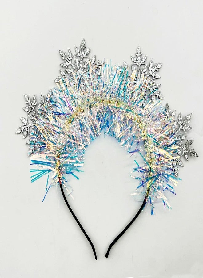 Soochat Snowflake Head Boppers Headband Glitter Christmas Snowflake Headband for Christmas Party Accessory (9.1 x 7.9 inch) - Image 4