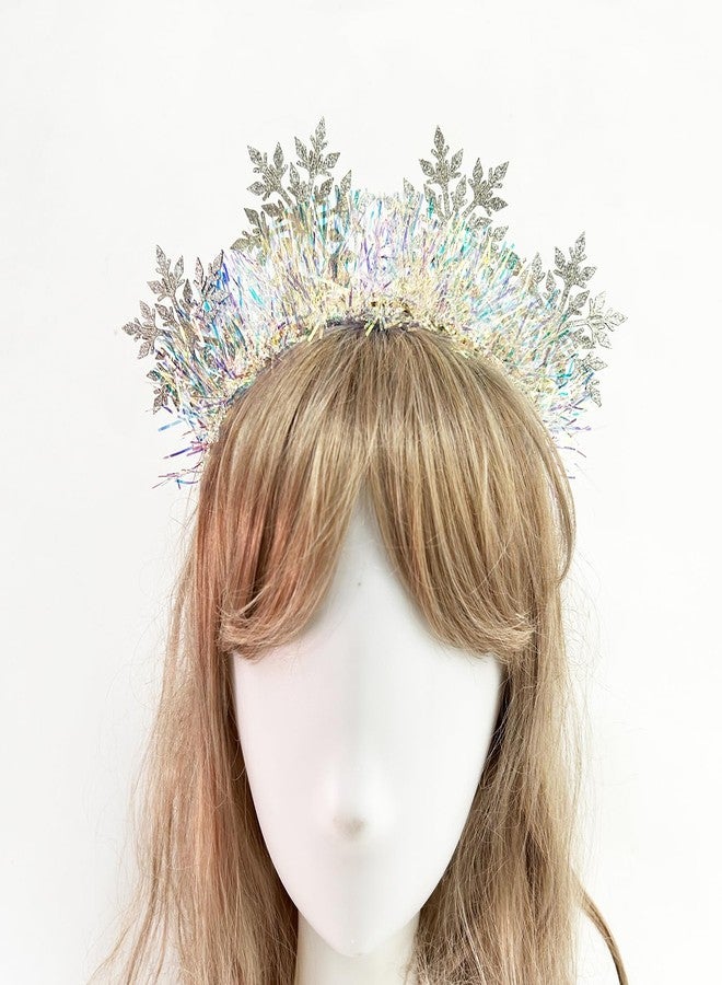 Soochat Snowflake Head Boppers Headband Glitter Christmas Snowflake Headband for Christmas Party Accessory (9.1 x 7.9 inch) - Image 1