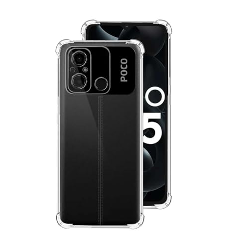 7-Seven 7SEVEN® Back Cover for Poco C55 Transparent Mobile Back Case Shock Proof Design Camera Edges Protection Crystal Clear Phone Case Silicon Soft TPU and Flexible Bumper Phone Cover - Image 1