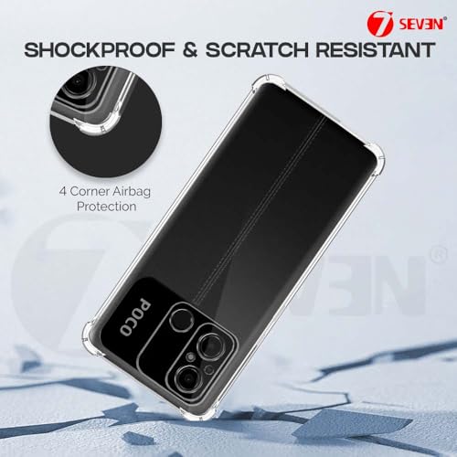 7-Seven 7SEVEN® Back Cover for Poco C55 Transparent Mobile Back Case Shock Proof Design Camera Edges Protection Crystal Clear Phone Case Silicon Soft TPU and Flexible Bumper Phone Cover - Image 4