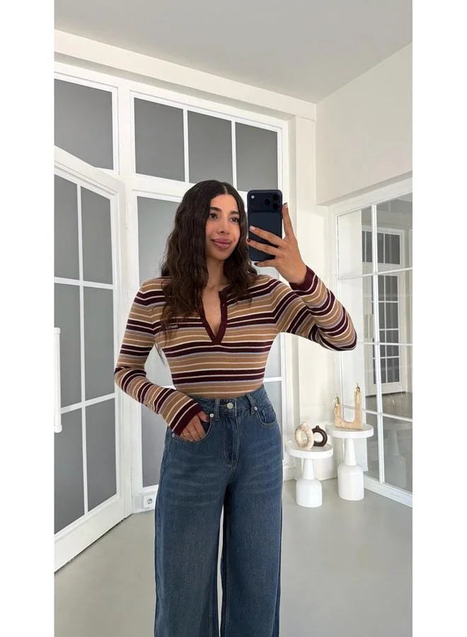 Gaus  Burgundy MM Soft Knit Sweater GAUS-01957. for Women | Best Price UAE