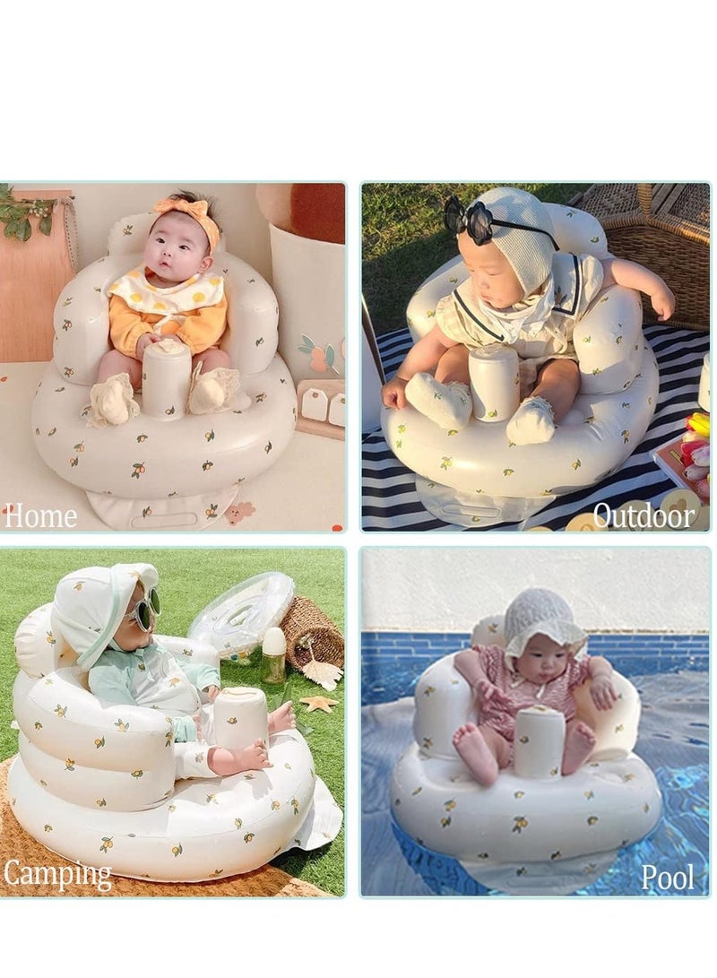 Inflatable Baby Seat for Babies 3 Months  Up, Baby Floor Seats for Sitting Up, Baby Seats for Infants, Blow Up Baby Chair with Built-in Air Pump - Image 5