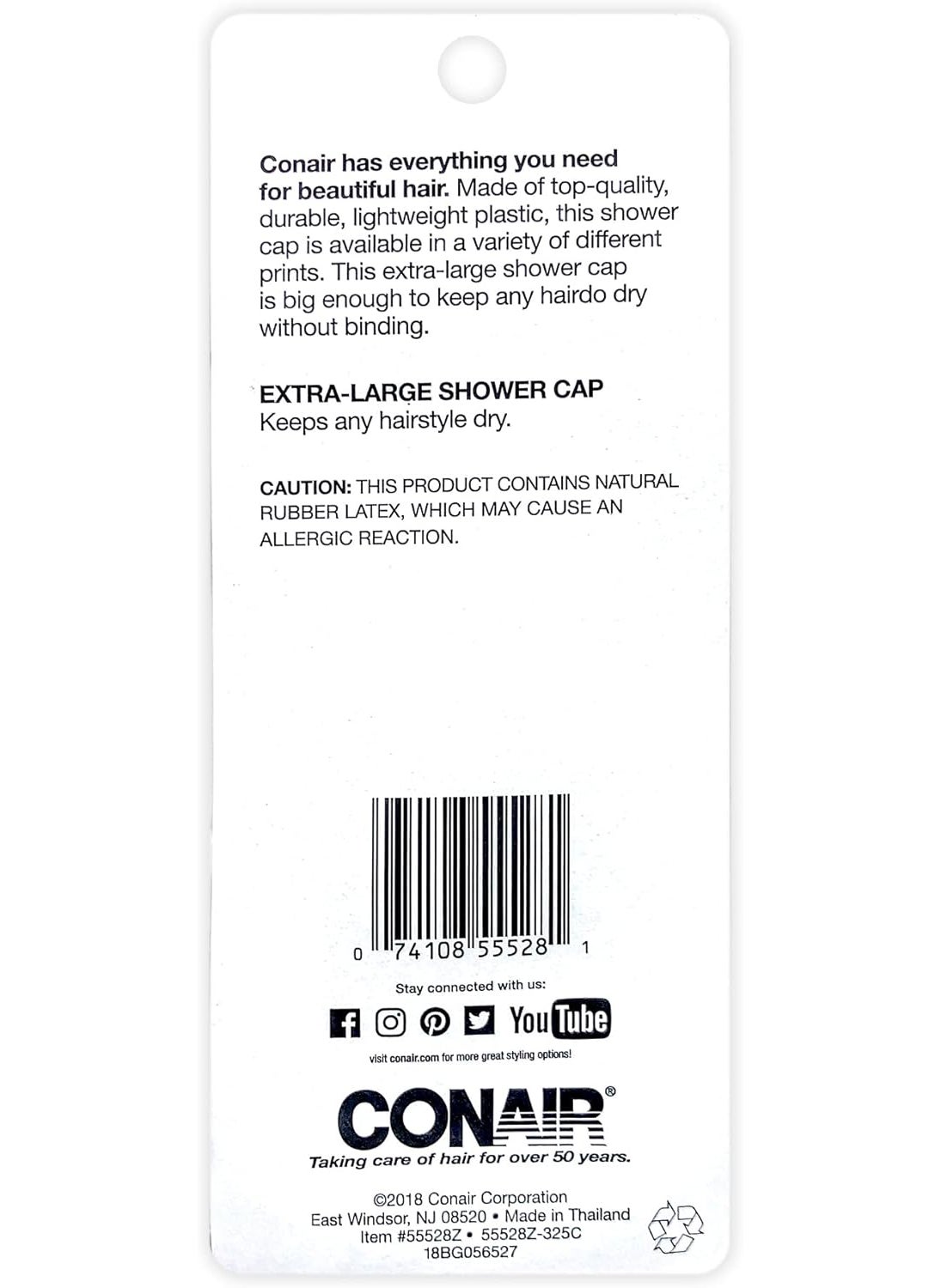 CONAIR Conair Styling Essentials Bouffant Shower Cap Assorted Color 08 Oz 1 Count  - Image 2