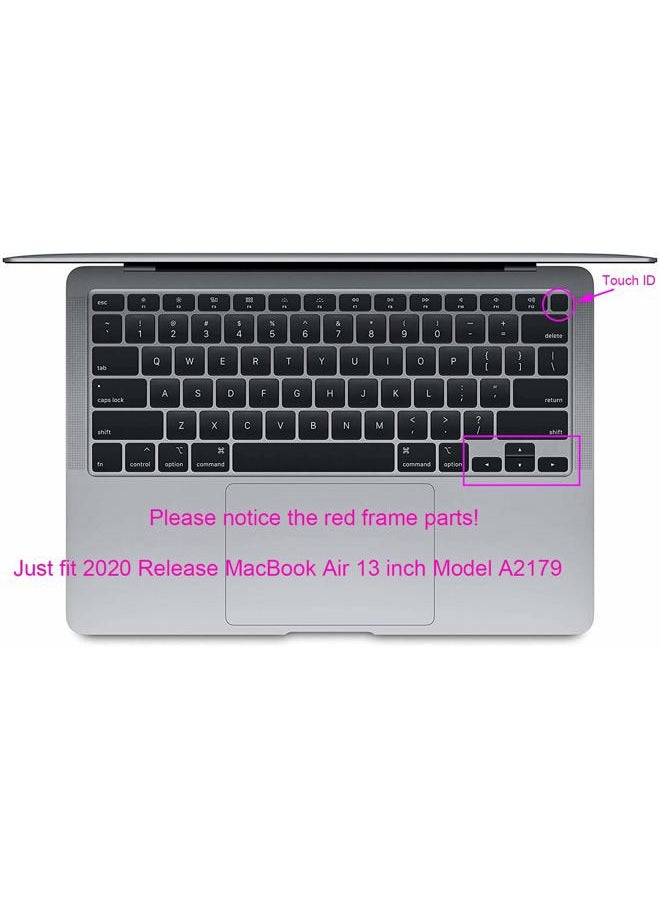 UHamn Korean Language Silicone Keyboard Cover Skin Protector Compatible 2020 Release MacBook Air 13 inch with Touch ID Model A2179 (not fit 2015-2019 Versions MacBook Air 13 A1369 A1466 A1932 - Image 2