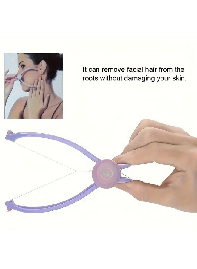 جلوسكي مزيل شعر الوجه، أداة إزالة الشعر بالخيط الزنبركي للخدين والحواجب والذقن، أداة تجميل محمولة بدون ألم - Image 3