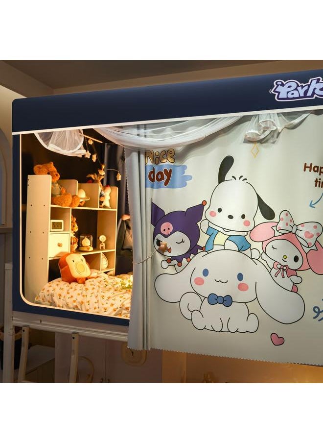 New Strong Shading Mosquito Net Student Dormitory Bed Curtain Integrated Single Upper And Lower Bunk Dedicated All-inclusive Bed Curtain Installation-free
