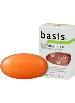 Basis Vitamin Bar Soap Body Wash Bar Cleans And Softens With Vitamin C E And B5 4 Oz Bar  - Image 2