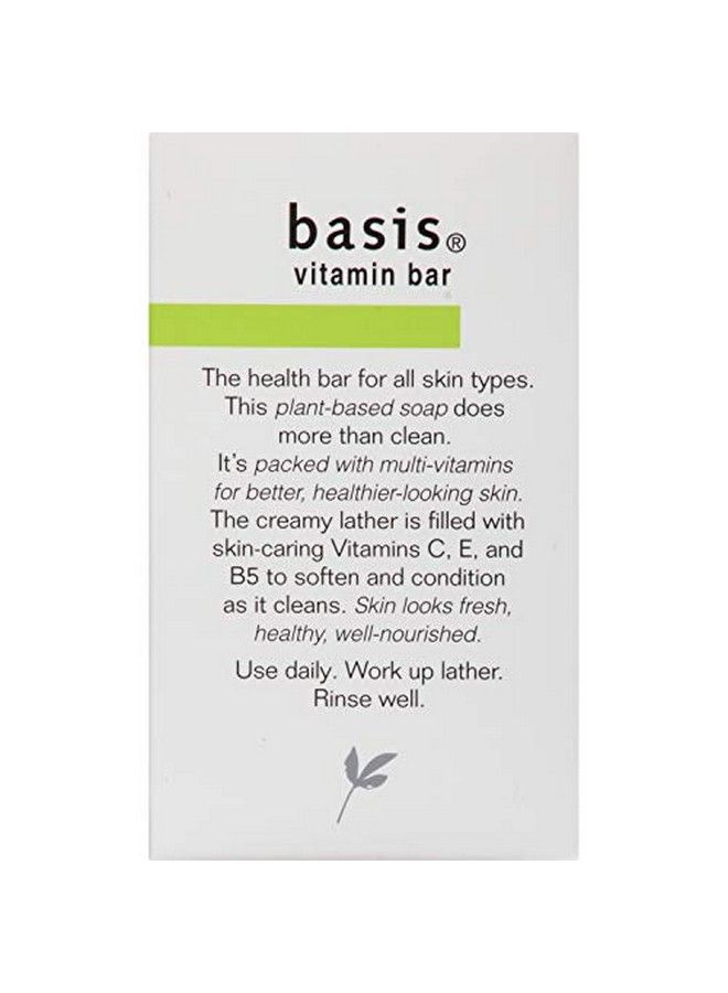 Basis Vitamin Bar Soap Body Wash Bar Cleans And Softens With Vitamin C E And B5 4 Oz Bar - Image 5