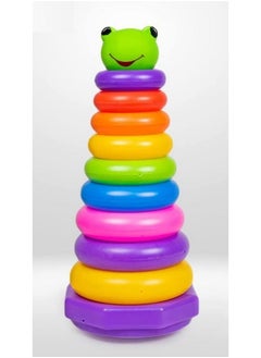 RATNA'S RATNA'S Frog Stacking Ring Jumbo with 9 Different Coloured & Sized Stacking Rings for Infants  - Image 1