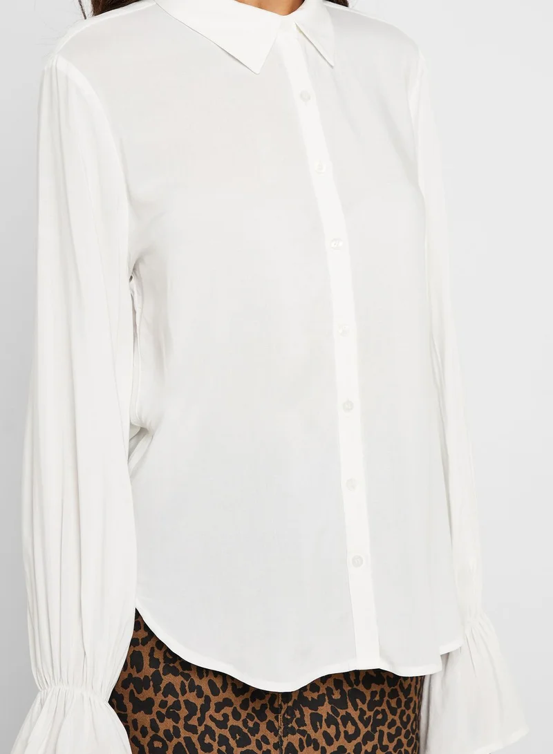 FOREVER 21 Trumpet-Sleeve Shirt