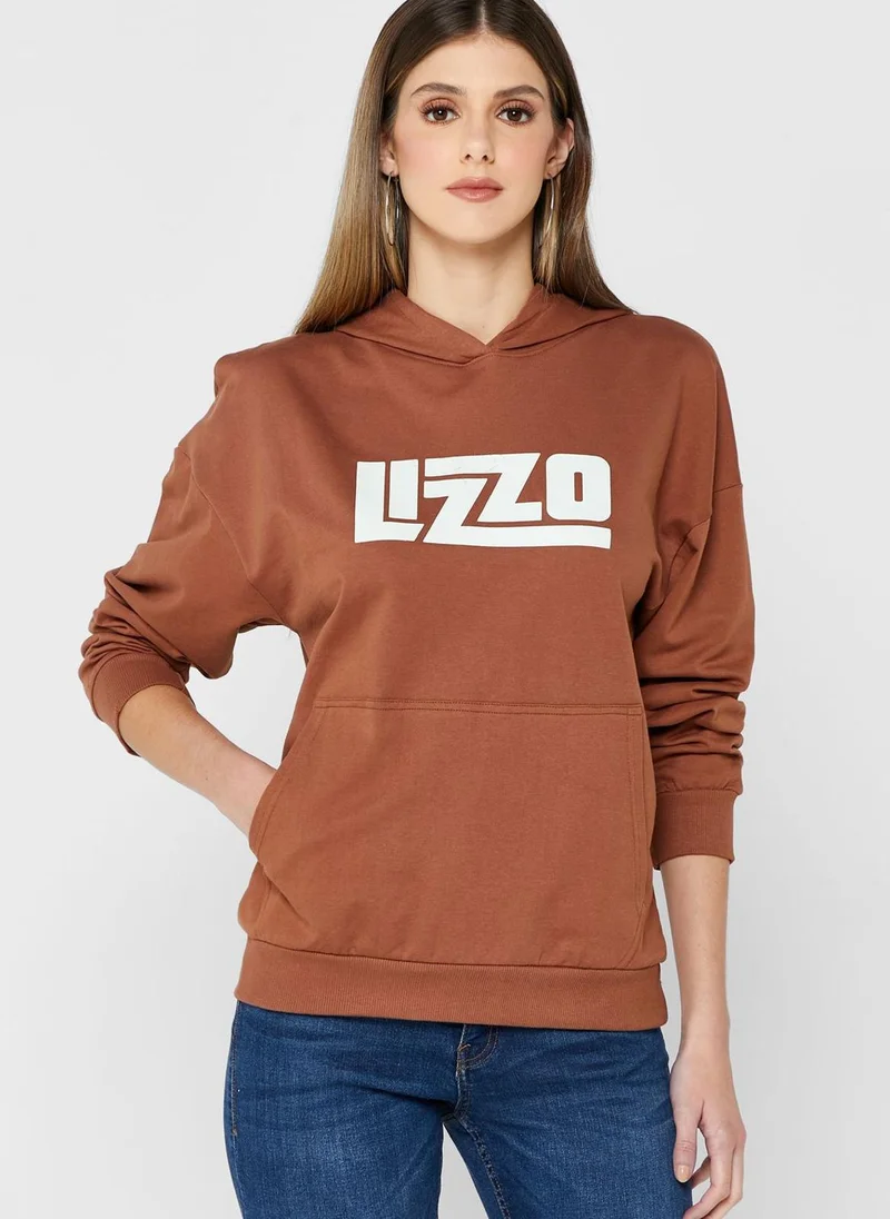 Lizzo Logo Pocket Detail Hoodie