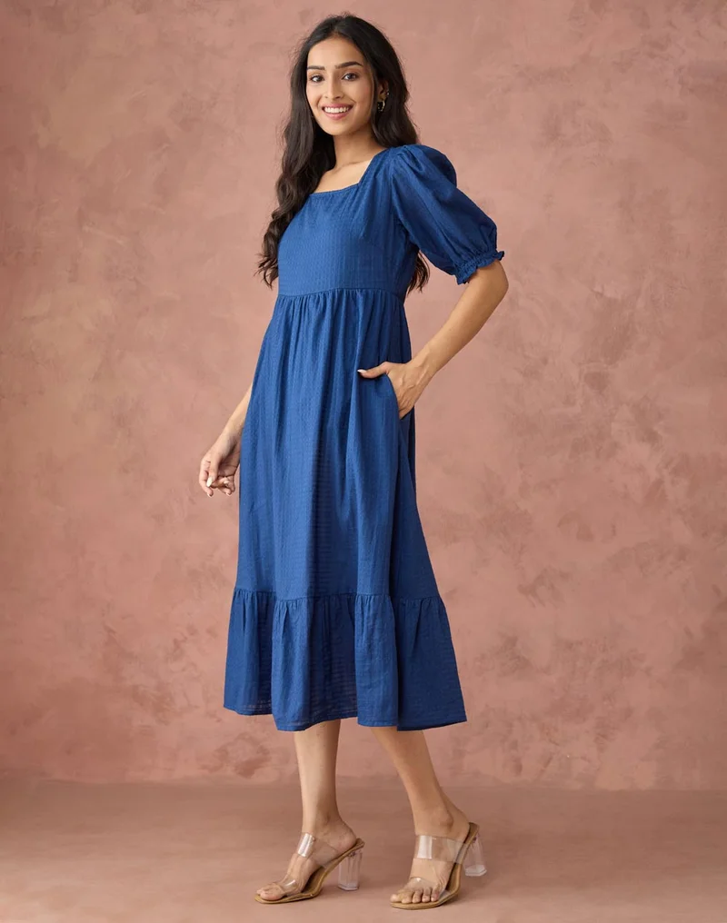 Fabindia Square Neckline Dress