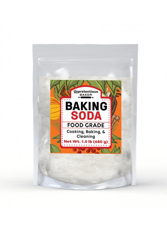 Unpretentious Baking Soda By Unpretentious Baker, 1.5 lb, Aluminum-Free, Non-GMO, Pure Sodium Bicarbonate 
