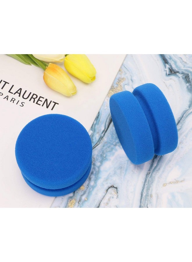 PENTA ANGEL E Applicator Penta Angel 2Pcs 3.1 Inch Double-Side Round Detail Sponge Painting Sponges For Acrylic Oil Watercolor Art Paint Or Car Waxing Kitchen Cleaning (Blue) - Image 4