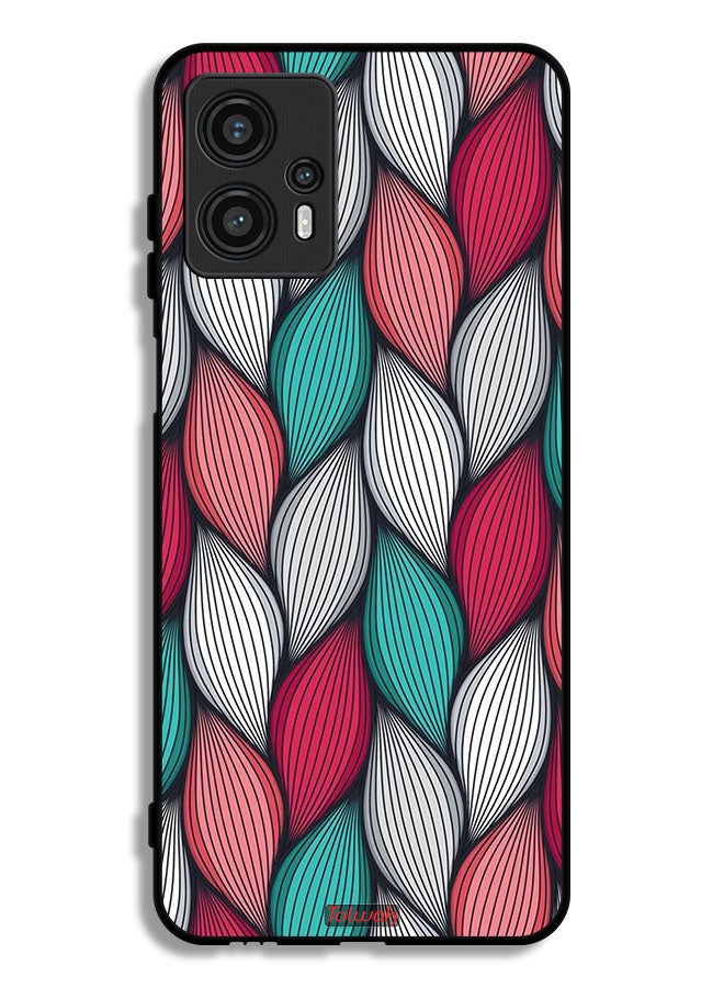 Tolwak Motorola Moto G13 Protective Case Cover Feather Pattern - Image 1