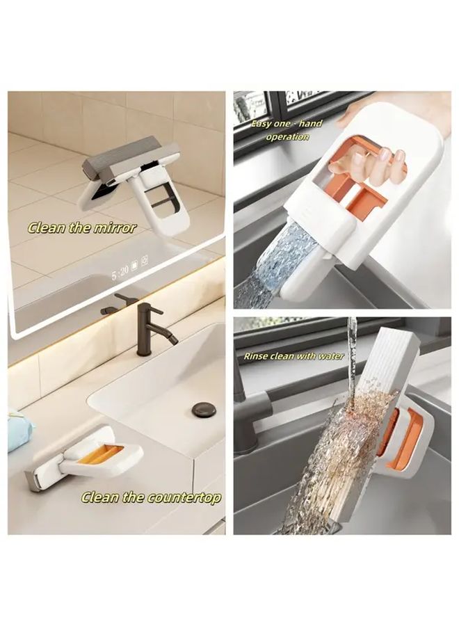 Car Windshield Scraper Dual Use Wet Dry Cleaning Sponge Portable Multi Purpose Cleaning Tool - Image 2
