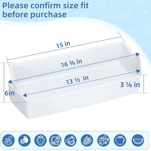 Monkemon 2187172 Door Shelf Bin for Whirlpool Kenmore Amana Frigidaire Fridges Roper Estate Replace WP2187172, AP6006028, 2187194K, PS11739091 AP3853103, AP3853103, PS328468, PS986890, 3046299（2 Pack） - Image 2