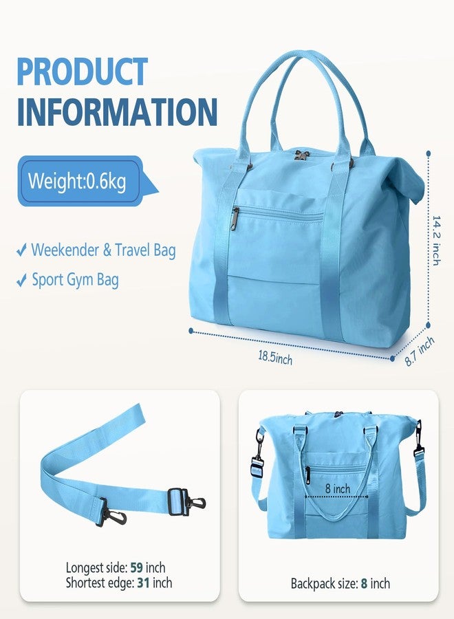 TOPBAG Travel Duffle Bag, Waterproof Weekender Bag Carry On Tote Bags for Women, Duffel Bag Sport Gym Bag for Men, Hospital Bag for Labor and Delivery, Overnight Bag Luggage Bag with Trolley Sleeve, 07 Royal - Image 4