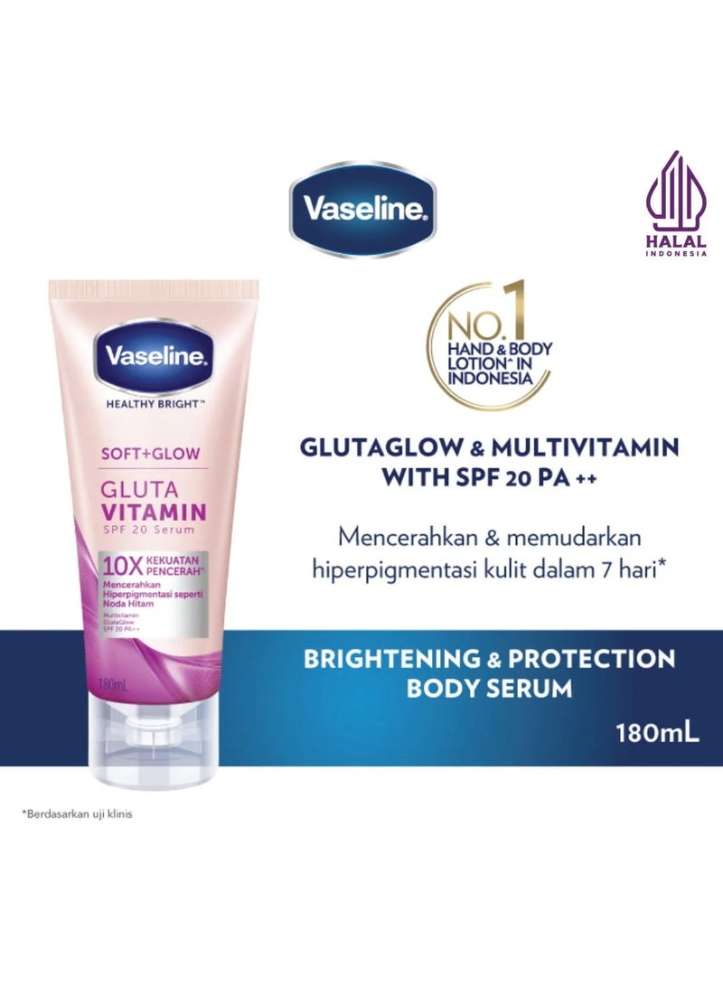 Vaseline Soft Glow Gluta Vitamin SPF 20 Body Serum 180ml - Image 2