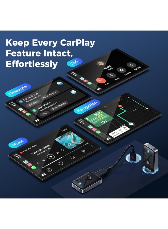 Wireless CarPlay Adapter for Apple CarPlay, Upgrade Wired CarPlay to Wireless, Instant Connectivity, Super Mini Car Play Dongle for iPhone, Fit for Cars with Built-in CarPlay - Image 5