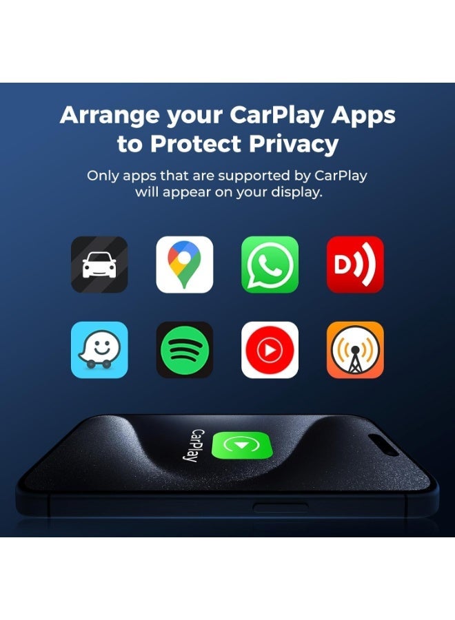 Wireless CarPlay Adapter for Apple CarPlay, Upgrade Wired CarPlay to Wireless, Instant Connectivity, Super Mini Car Play Dongle for iPhone, Fit for Cars with Built-in CarPlay - Image 4
