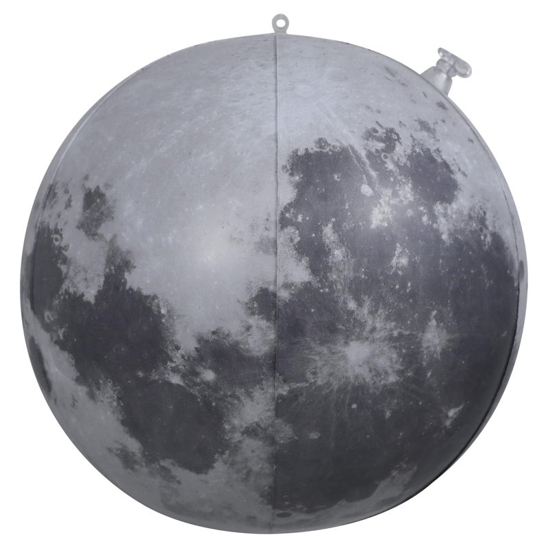 Jet Creations Space Theme Inflatable Moon Ball, 12â€ After Inflated Earthâ€™s Natural Satellite, Educational Toy, Beachball, Pool Fun, Party Decoration, Toys for Kids, VBS, Photo Prop, 1 pc - Image 1