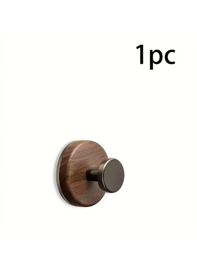 Wood Grain Suction Cup No Drill Hook Strong Load Bearing Heavy Duty Adhesive Wall Hook - Image 1