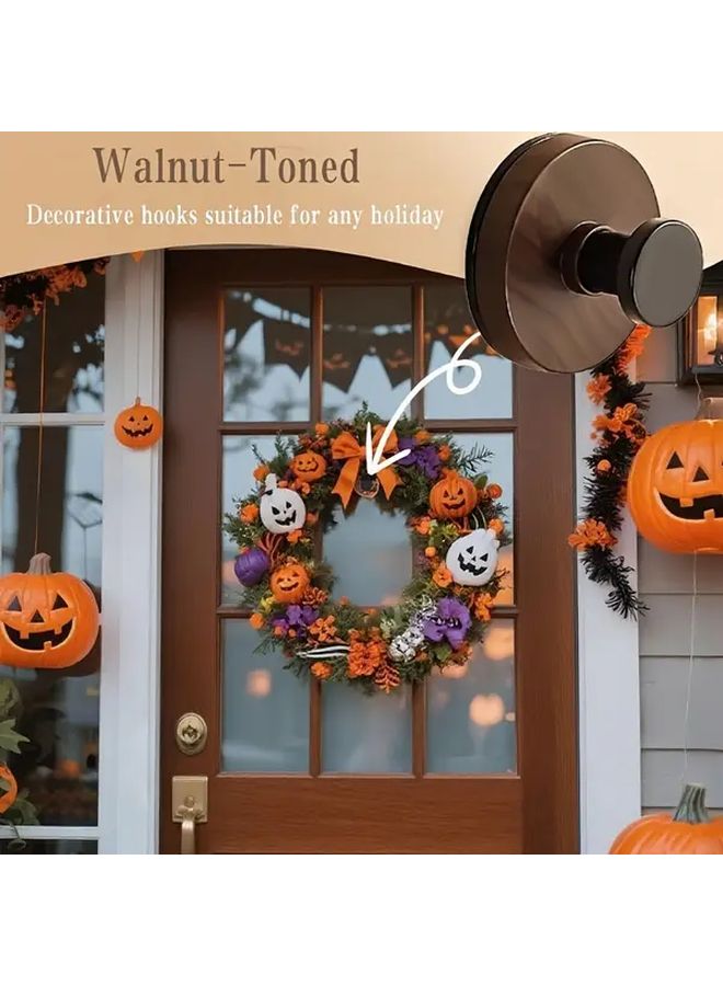 Wood Grain Suction Cup No Drill Hook Strong Load Bearing Heavy Duty Adhesive Wall Hook - Image 4