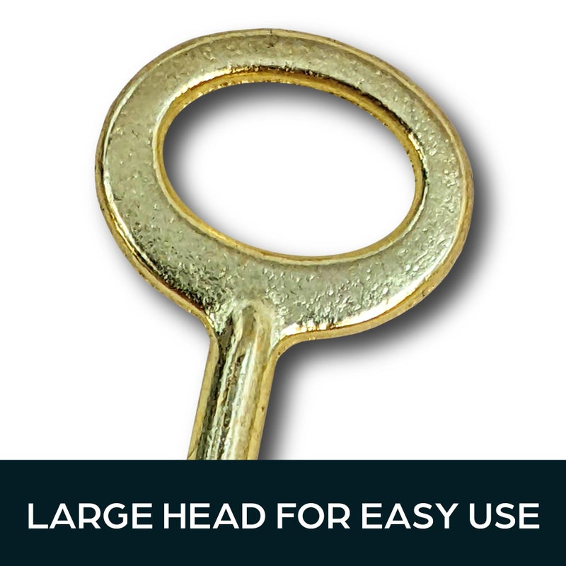 SUMMIT DOORWARE Skeleton Keys - 2PK, Brass-Plated Zinc, Skeleton Keys for Antique Locks, Jewelry, & Decoration â€“ Perfect Antique Skeleton Keys for Old Doors, Vintage Style Key Replacement - Image 2