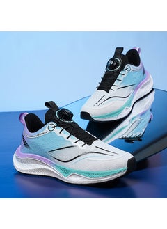Mens Sneakers New Trendy 2024 Spring Glowing Running Shoes Couple Casual Soft Bottom Shock Absorption Rotating Buckle Running S White green