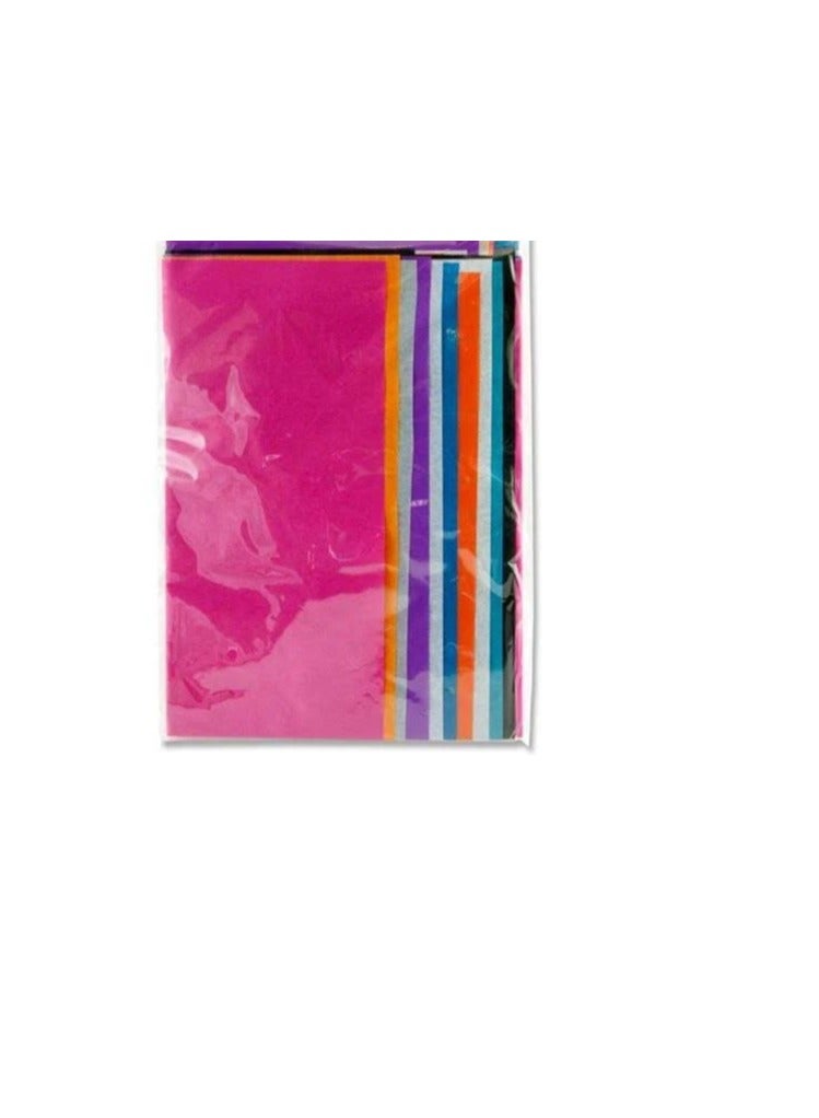 Flamingo Tissue Sheets-50cmx 75cm| Disposable | Assorted Colors | 10 Pcs, Pack of 10 - Image 1