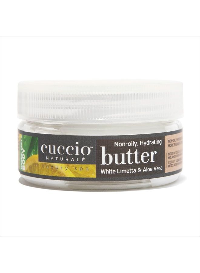 Cuccio Naturale Butter Blends - Ultra-Moisturizing, Renewing Scented Body Cream - Deep, Renewing Hydration For Dry Skin Repair - Made With All Natural Ingredients - White Limetta & Aloe Vera - 4 Oz - Image 1