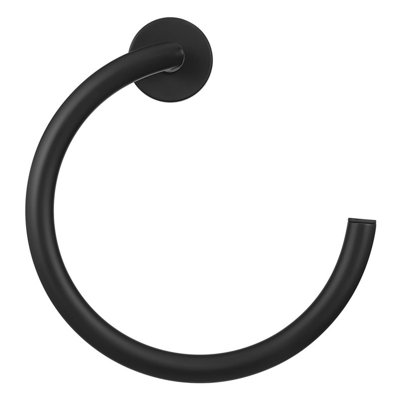 Black Stainless Steel Wall Mounted Towel Ring For Bathroom - Image 2