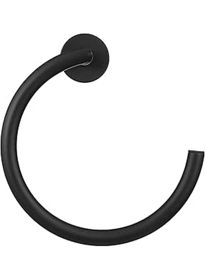 Black Stainless Steel Wall Mounted Towel Ring For Bathroom - Image 1