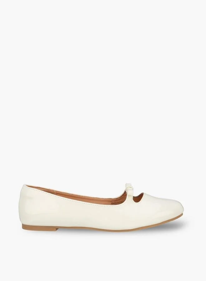 ليتل ميسي Girls Bow Accent Ballerina Shoes